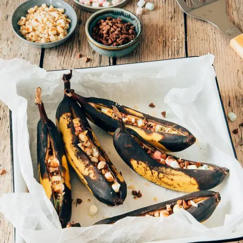Banaan op de bbq