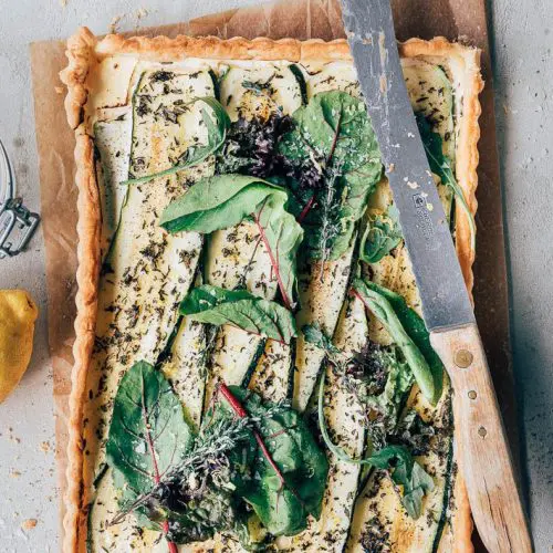 Bladerdeegtaart met courgette