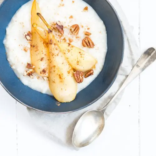 Chai rijstpudding met peer