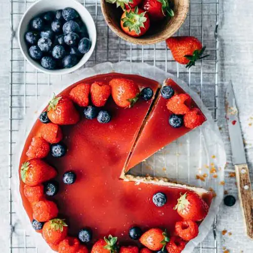 Aardbeien cheesecake