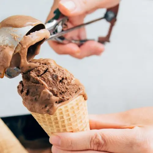 Recept Chocolade ijs met salted caramel
