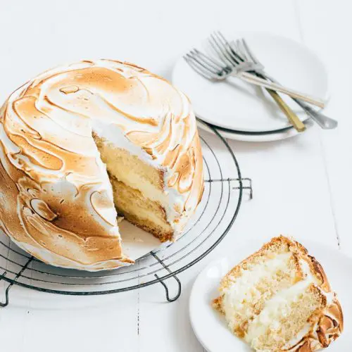 Citroen meringue cake