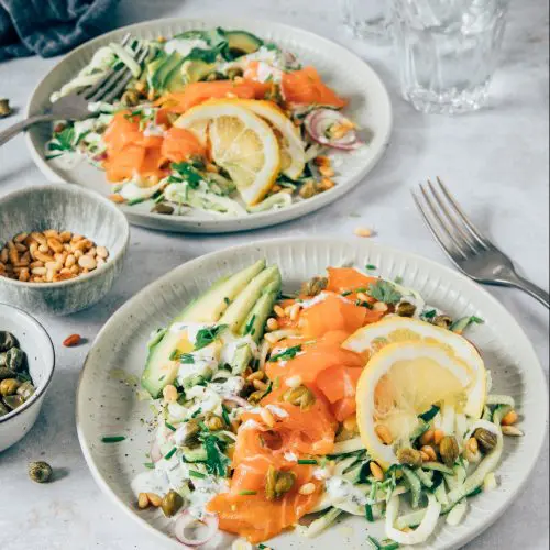 Courgetti met zalm