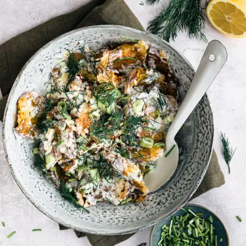 Crispy potato salad