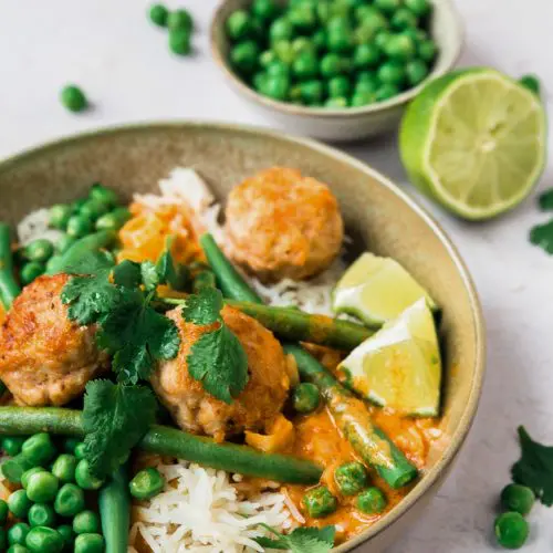 Rode curry met gehaktballetjes
