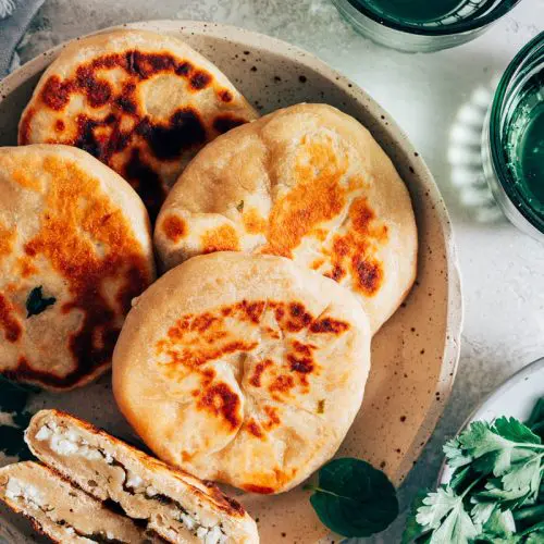 Gevulde pitabroodjes met feta