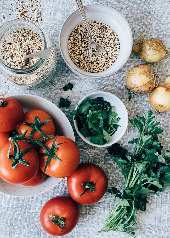 Gevulde tomaten met quinoa