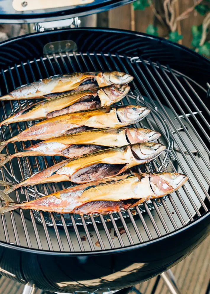 Gerookte makreel op de bbq