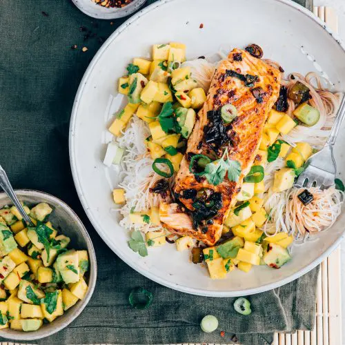 Mihoen met zalm