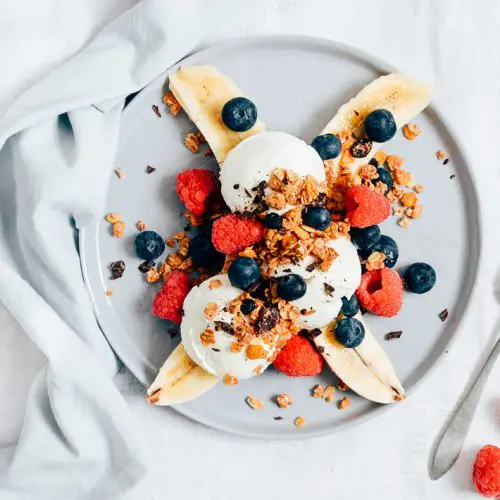 Ontbijt bananensplit