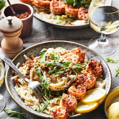 Recept pasta met garnalen