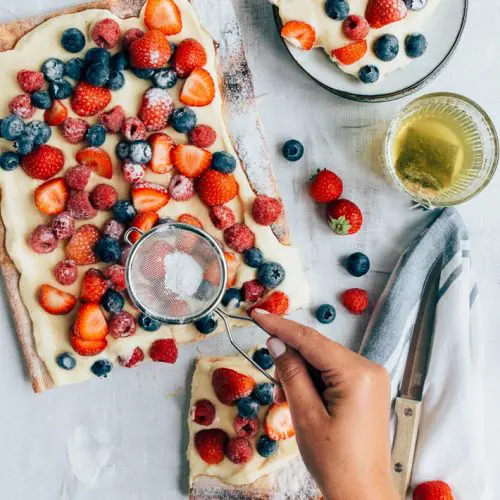 Recept plaattaart met rood fruit