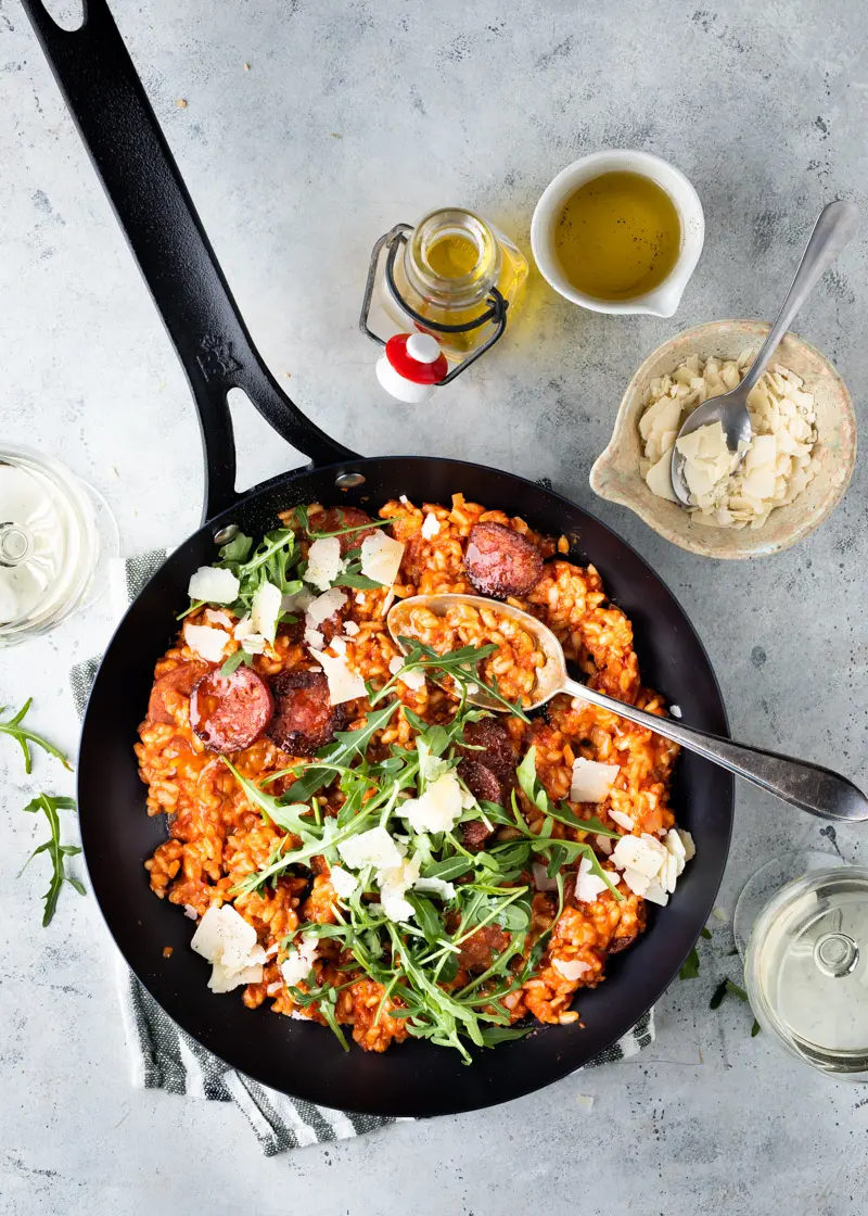 Risotto met chorizo
