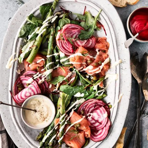 Salade met gerookte zalm