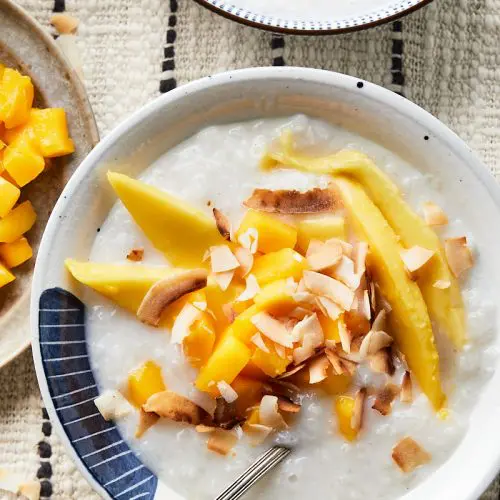 Sticky rijst met mango