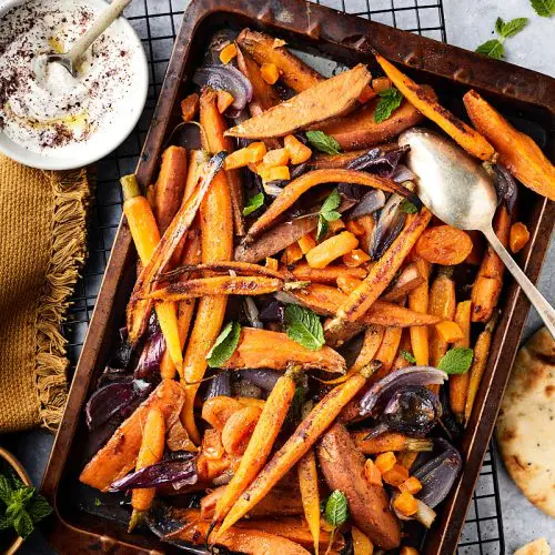 Traybake met zoete aardappel