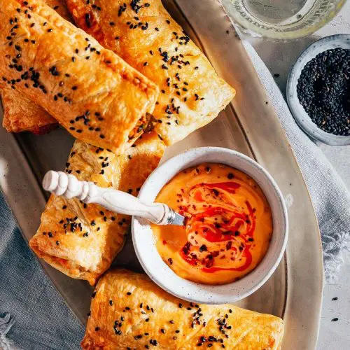 saucijzenbroodjes met zalm
