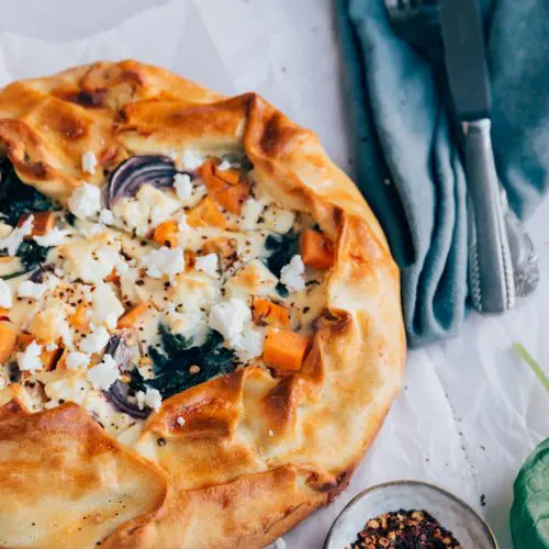 Zoete aardappel quiche