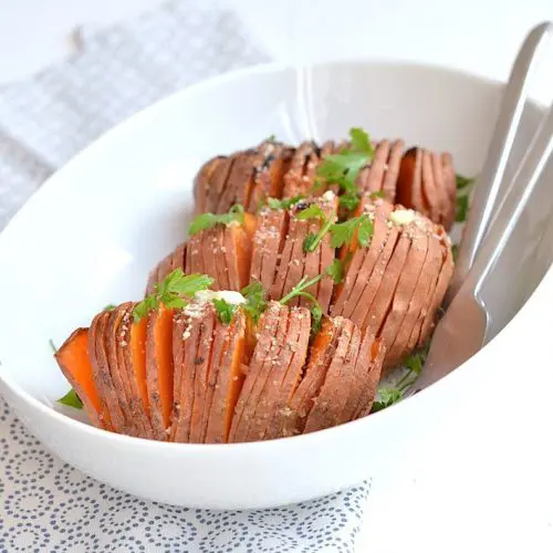hasselback zoete aardappel