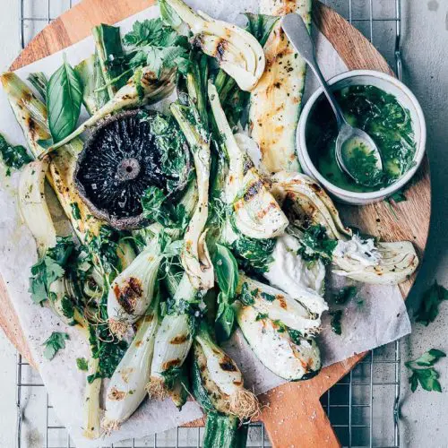 Gegrilde groenten plank