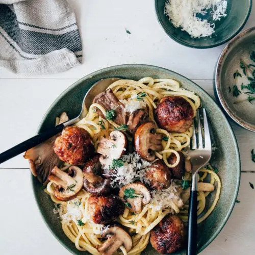 pasta met paddenstoelen