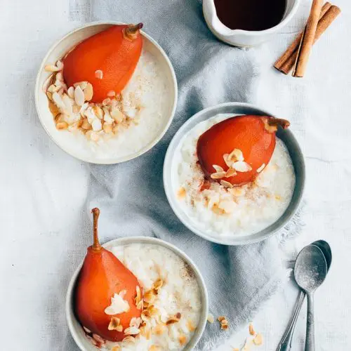 rijstpudding stoofpeer-