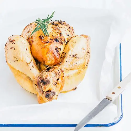 sinaasappelkip uit de oven