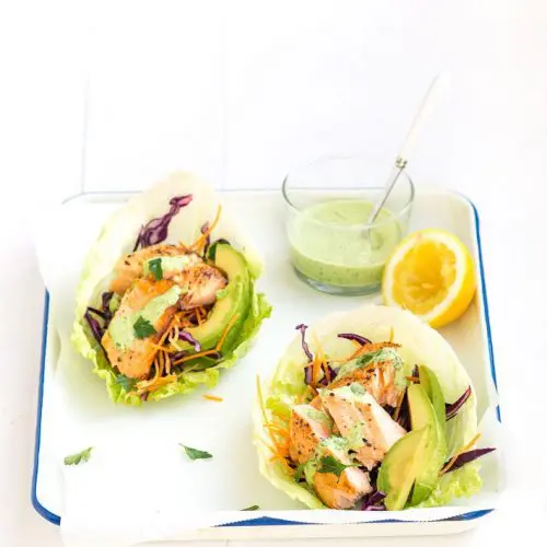 sla wraps met zalm
