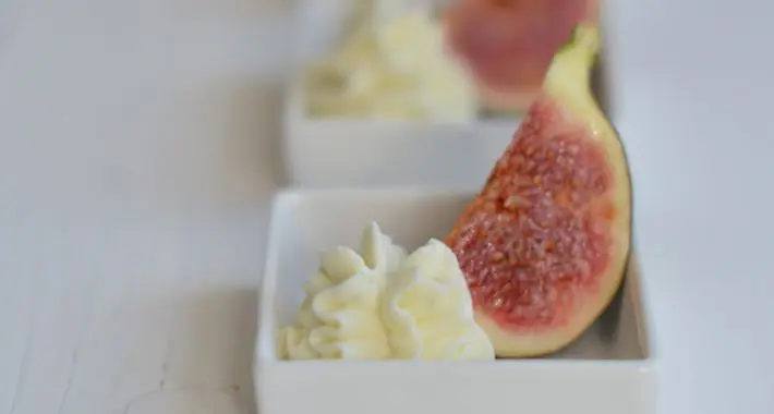 vijgen met gorgonzolamousse