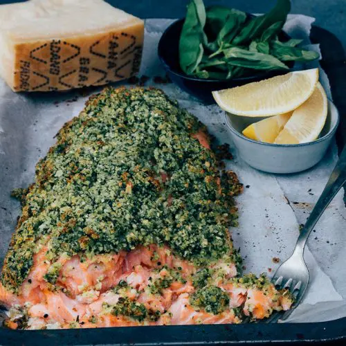 zalm met kruidenkorst