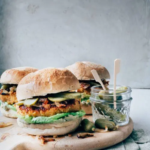 zoete aardappel burger