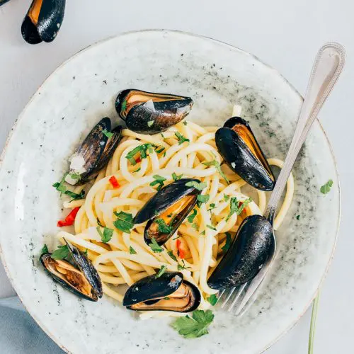 Pasta met mosselen