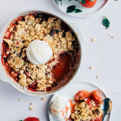 Recept aardbeien crumble