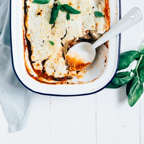Aubergine lasagne
