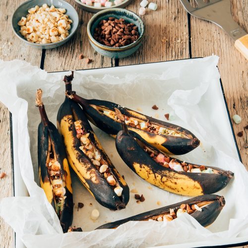 Banaan op de bbq