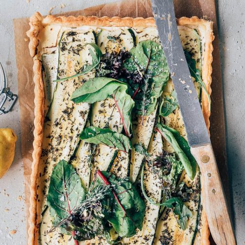 Bladerdeegtaart met courgette