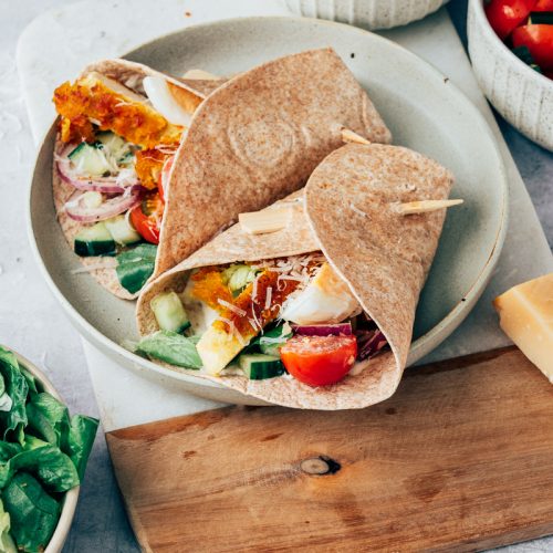 Caesar wraps met crispy chicken