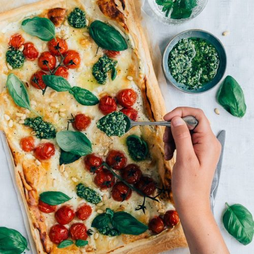 Caprese plaattaart recept