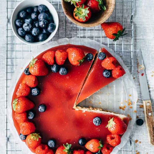 Aardbeien cheesecake