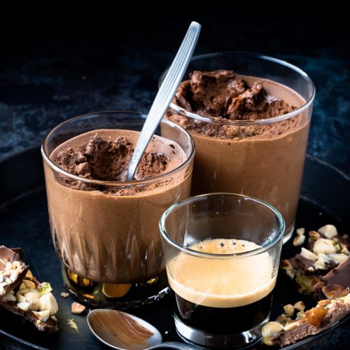 Chocolade espresso mousse - chocolade toetjes