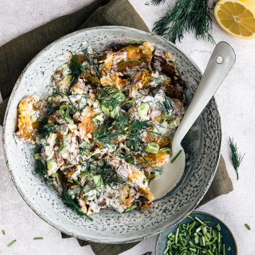 Crispy potato salad