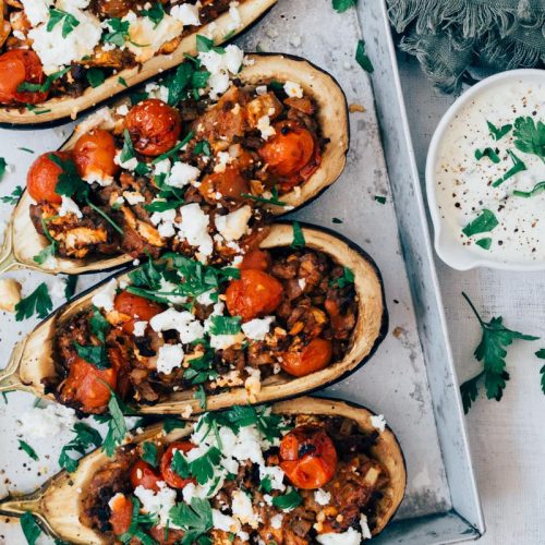 gevulde aubergine