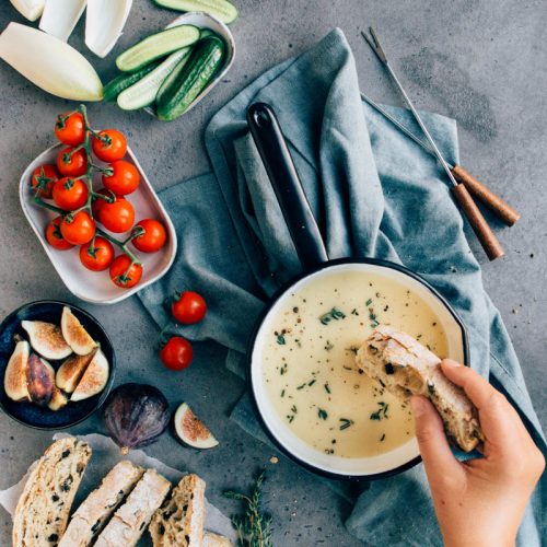 Italiaanse kaasfondue
