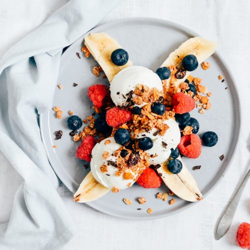 Ontbijt bananensplit