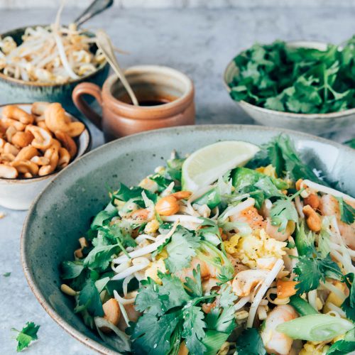 Pad thai met garnalen