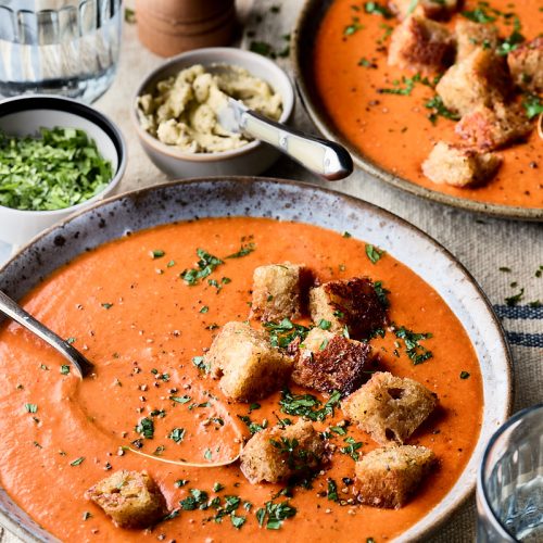 Courgette paprikasoep