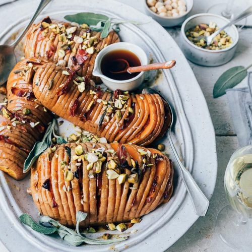 Pompoen hasselback