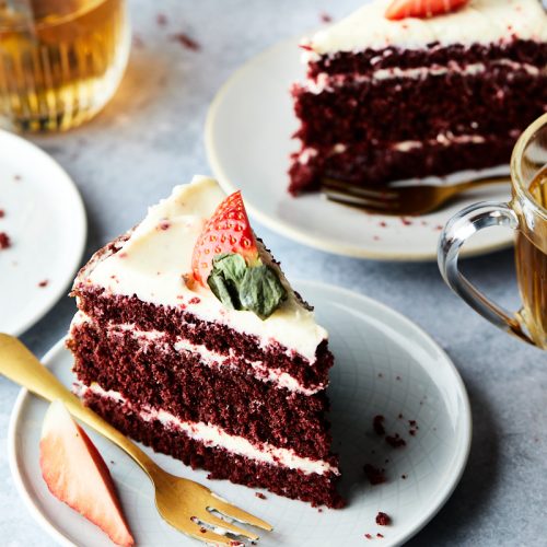 Red velvet taart