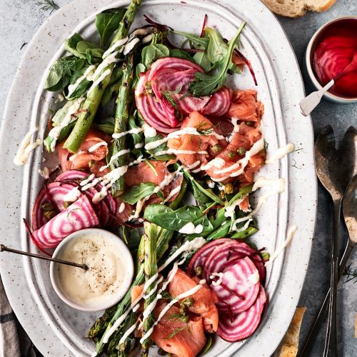 Salade met gerookte zalm