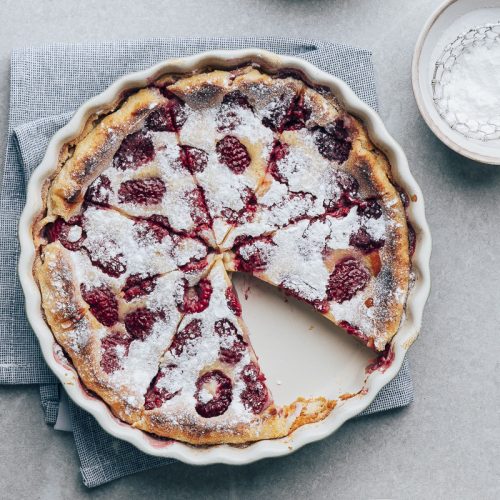 Clafoutis met frambozen